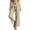 Khaki, variant on Women's Wide Leg Pants Drawstring Loose Boho Palazzo Trousers Navy L