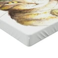 thumbnail image 2 of Ambesonne Cat Fitted Sheet, Watercolor Effect Animal, Twin XL Size, Yellow and Grey, 2 of 3