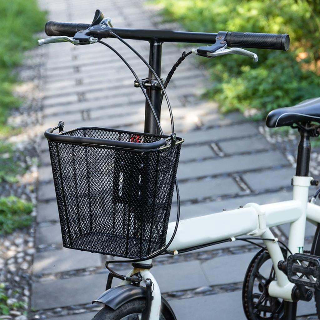 Yihuala Detachable Front Bike Basket Electric Bikes Storage Basket Cycling Wire Baskets for Road Bikes Travel