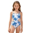 thumbnail image 4 of Shadoumai Teens Girls Swimsuit Ruched Side Bikini Sets Spaghetti Strap Tankini Set Two Pieces Girls Bathing Suits Size 14-16 Contrast Trim Swimwear with Cover Up Skirt, 4 of 7