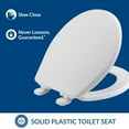 thumbnail image 2 of Mayfair Slow Close Round White Plastic Toilet Seat, 2 of 3