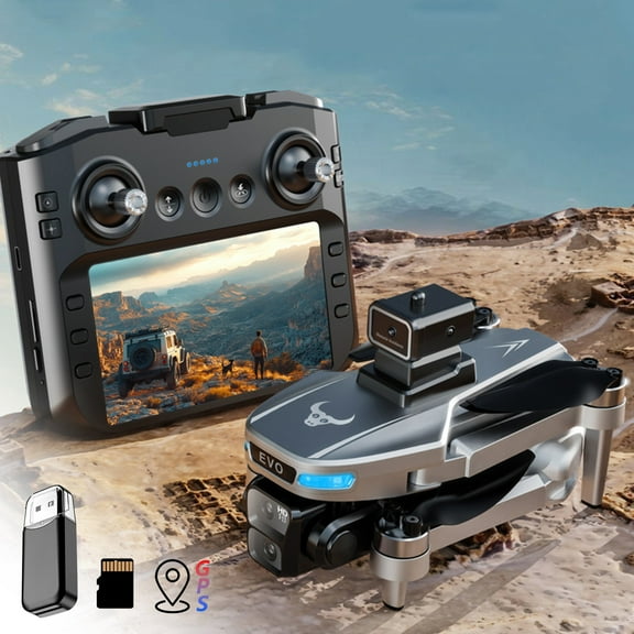 kttectoa Drones Gifts GPS Drone with 5.9 Inch Screen Remote Control Brushless Motor and Cool Lights Drones 5G RC Quadcopter Altitude Hold Obstacle Avoidance for Kids Adults Christmas