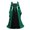 Green, variant on Women's Dress Retro Style Trumpet Sleeve Long Floor Length Gothic Attire for Special Events and Themed Parties