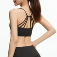 thumbnail image 2 of Sexlip Womens Racerback Sleeveless Slim Sports Bra Sleeveless Top Supportive Breathable Gym Outfit Black M, 2 of 9