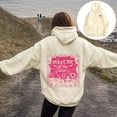 thumbnail image 2 of felwors Oversized Puff Graphic Hoodies for Teens & Young Adults - Trendy Cute Preppy Y2K Long Sleeve Sweatshirts with Pockets(Beige, S), 2 of 7