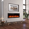 thumbnail image 2 of Waleaf 50” Ultra Thin Electric Fireplace Heater, Recessed Wall Mounted Fireplace with Multicolor Flame & Remote Control, 2 of 7