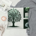 thumbnail image 2 of Orinice  Tree Throw Pillow Cushion Cover, Mother Nature Theme Fresh Trees with Leaves Pattern Ecology and Growth Theme, Decorative Square Accent Pillow Case,  White, 2 of 5
