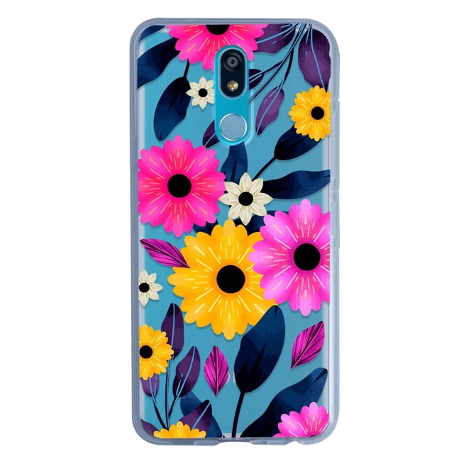 Funda InstaCase para LG K40 Antigolpes Case Flores Guinda
