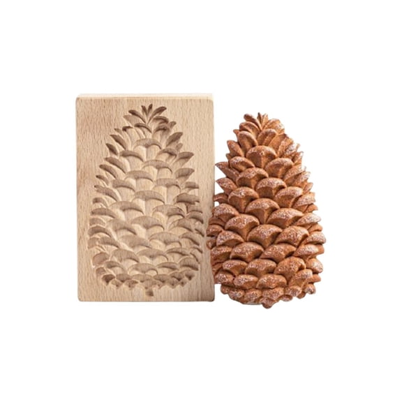 Eqslft DIY Wooden Cute Cookie Mold,3D Carved Wooden Cracke Cutter Embossing Molds,Cookie Moulds Embossing Craft Decorative Baking Tools