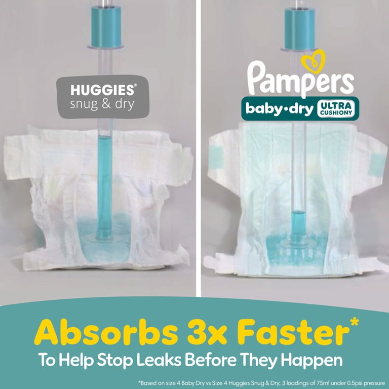 Pampers Baby Dry Diapers, Size 2 (10-22 lbs), 37 Count, Up to 100