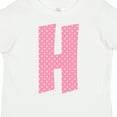 thumbnail image 4 of Inktastic Pink and White Polka Dots Letter H Boys or Girls Toddler T-Shirt, 4 of 5