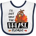 thumbnail image 3 of Inktastic I'll Just Have the Breast, Please Cute Turkey Boys or Girls Baby Bib, 3 of 4
