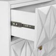 thumbnail image 3 of Geometric Two Drawer Nightstand, White, 3 of 7