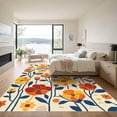 thumbnail image 3 of ODIKA 3'x5' Machine Washable Non-Slip Area Rug, Modern Orange High Traffic Rug, Orange, 1052250, 3 of 7