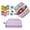 Lavender, variant on 4 Compartment Pencil Case Set, Pencil Pouch and Erasers with Clean Up Roller, Black