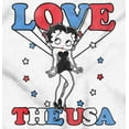 thumbnail image 2 of Betty Boop Cartoon Love The USA Women Plus Size Zipper Hoodie Brisco Brands 4X, 2 of 5