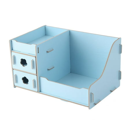 Wooden Drawer Type Cosmetic Storage Box Containing Rack Makeup Organizer