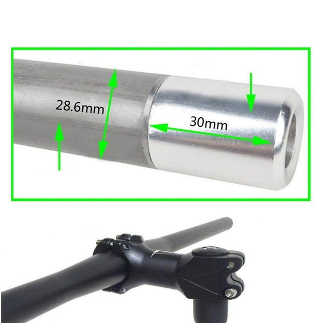kurtrusly Bike Quill Adapter Stem Adaptor Riser 22.2/25.4mm Riser Raiser Extender Adaptor to 28.6mm 22.2mm