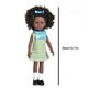 thumbnail image 2 of Muñeca Negra Para Niña, Pelo Rizado De 14,5 Pulgadas, Muñeca Negra Realista Y Suave Con Ropa Lavable, Conjunto De Vestido Y Diadema, Regalo Para Niñas seitruly FN007665-01, 2 of 6