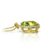 thumbnail image 4 of Galaxy Gold 14K Solid Yellow Gold 20" Necklace with Natural Diamonds and a Marquise-Shaped Peridot, 14"-24" Sizes, August Birthstone, Symbol of Renewal, 4 of 7