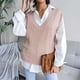 thumbnail image 2 of Chaleco de punto Fridja con cuello en V Informal para Mujer, 2 of 3
