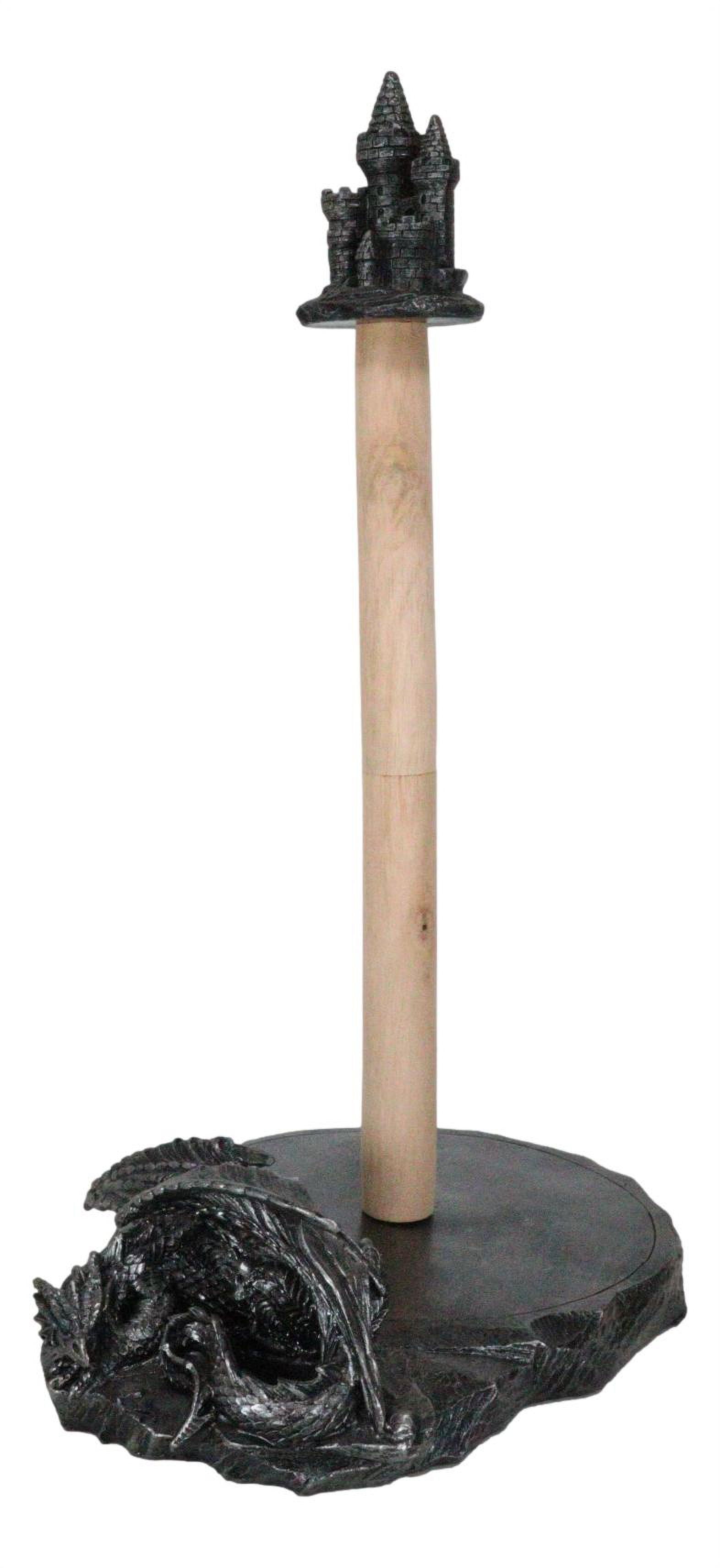 Medieval Draco's Swipes Sleeping Dragon By Castle Fort Paper Towel Holder Stand
