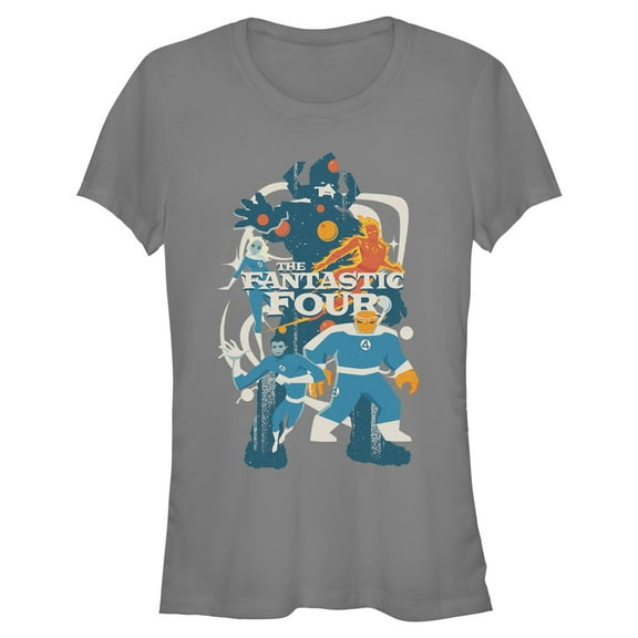 Juniors The Fantastic Four: First Steps Villain and Heroes T Shirt