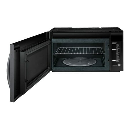 Samsung - 2.1 Cu. Ft.  Over-the-Range Microwave with Sensor Cook - Black Stainless Steel