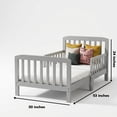 thumbnail image 6 of Fizzy Baby Classic Toddler Bed with Rails Wooden Beds for Kids, Grey, 6 of 8