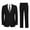 Black, variant on P&L Men's Slim Fit Suit 2 Piece Business Wedding Prom Tux Blazer & Pants