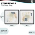 thumbnail image 3 of Stupell Industries Contemporary Muted Plaster Line Black 2pc Framed Print Under Glass Set, 16 x 16 each, by June Erica Vess, 3 of 7