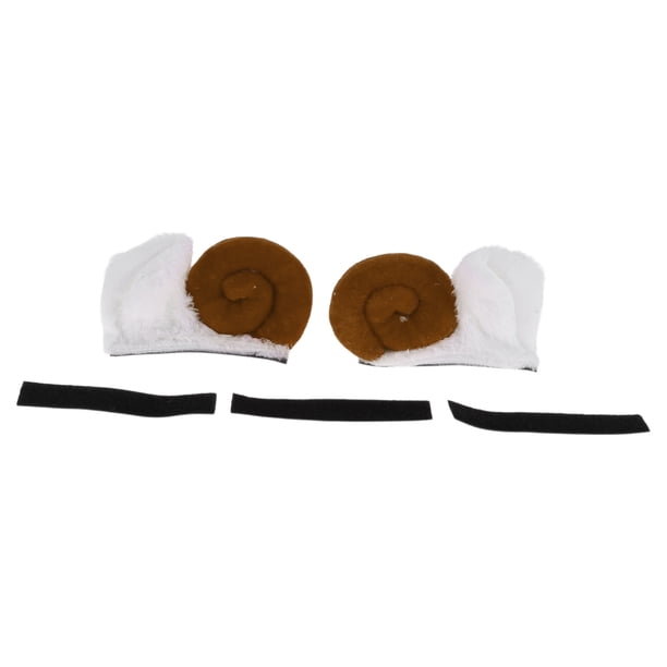 Accesorios de Casco de Motocicleta Decoración Cuernos de Cabra Café para Cascos de Motocicleta Bicicleta Esquí Color Café Blanco Stickers 1 Juego