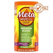 Metamucil 4-in-1 Psyllium Stevia Fiber Supplements Digestive Health Powder, Orange, 114 Tsp