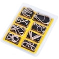 thumbnail image 4 of Brain Teaser Magic Educational Intellectual IQ Test Chinese Rings Metal Puzzles Brain Puzzles, 4 of 5