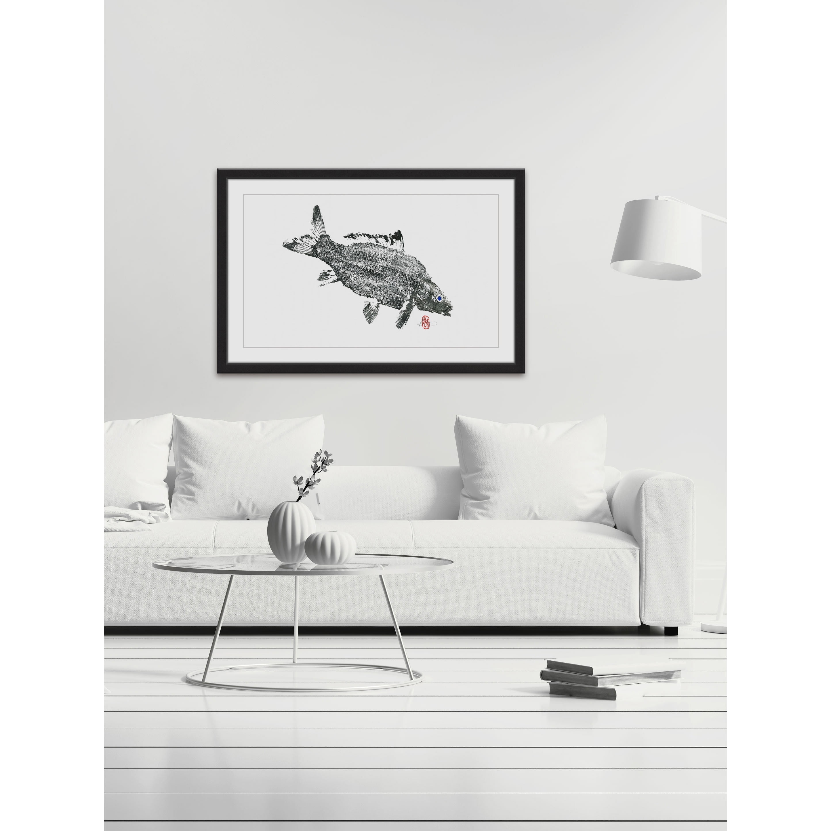 "Carp" Framed Painting Print
