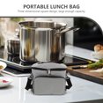 thumbnail image 3 of NICEXMAS 2-Pack Grey Insulated Outdoor Lunch Tote Bags with Thermal Aluminum Lining and Smooth Zipper, 3 of 5