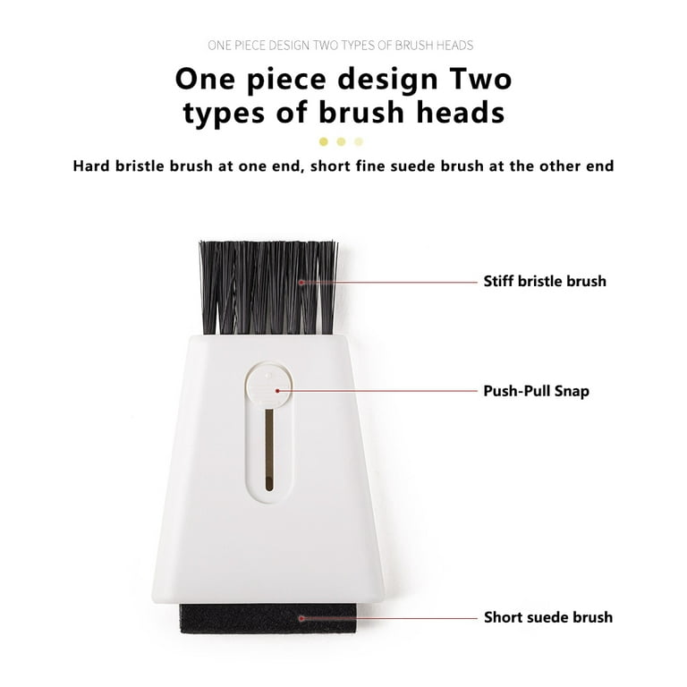 1pc Multi-purpose Soft Bristle Cleaning Brush With 4 Cloth Heads For  Household, Office, Keyboard, Air Vent Cleaning
