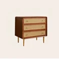 thumbnail image 2 of N-armario Retro de madera maciza con tres cubos, armario de almacenamiento para dormitorio, cómoda de pared para salón, apartamento pequeño moderno y sencillo, 2 of 4