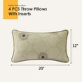 thumbnail image 6 of Supdurplus Outdoor Sunbrella Decorative Pillows Pack of 4, 20" x 12" Outdoor Pillow Set for Couch Bed Throw Patio Sofa, Allure Dusk, 6 of 7