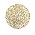 thumbnail image 2 of Holiday Decorative 12"x18" Rectangle Woven Metallic Foil Shining Placemats,Charger - Set of 4 (Gold), 2 of 2