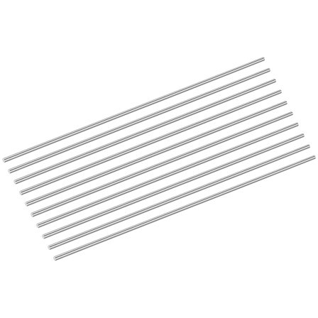 Uxcell 10Pack 304 Stainless Steel Rods, 1.2mm x 153mm Metal Solid Shaft Round Rod Lathe Bar Stock for Model Plane Cars Ship DIY Craft Metal Working