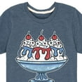 thumbnail image 3 of Instant Message - Americana - Red, White, & Blue Ice Cream Sundae - Toddler & Youth Short Sleeve Graphic T-Shirt, 3 of 6