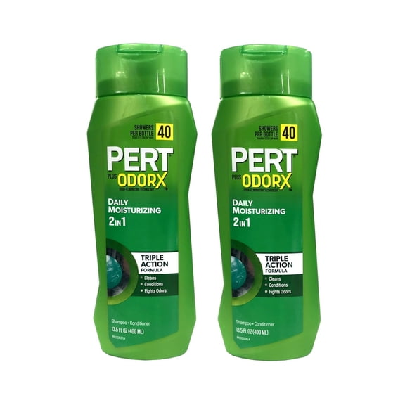 Pert Plus OdorX Daily Moisturizing 2-in-1 Shampoo & Conditioner 13.5 FL oz., 2 Pack