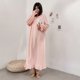 thumbnail image 1 of Camisón de gasa de doble capa de algodón de Corea del Sur, diseño con volantes, vestido largo, pijama para mujer, ropa de casa, 1 of 6