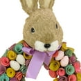 thumbnail image 3 of National Tree Company 24 inch Artificial Easter Wreath Decorated with Colorful Wood Curl Flower Blooms, Pastel Eggs, Ribbon, Bunny Head, Indoor or Covered Outoor Easter Decoration, 3 of 4