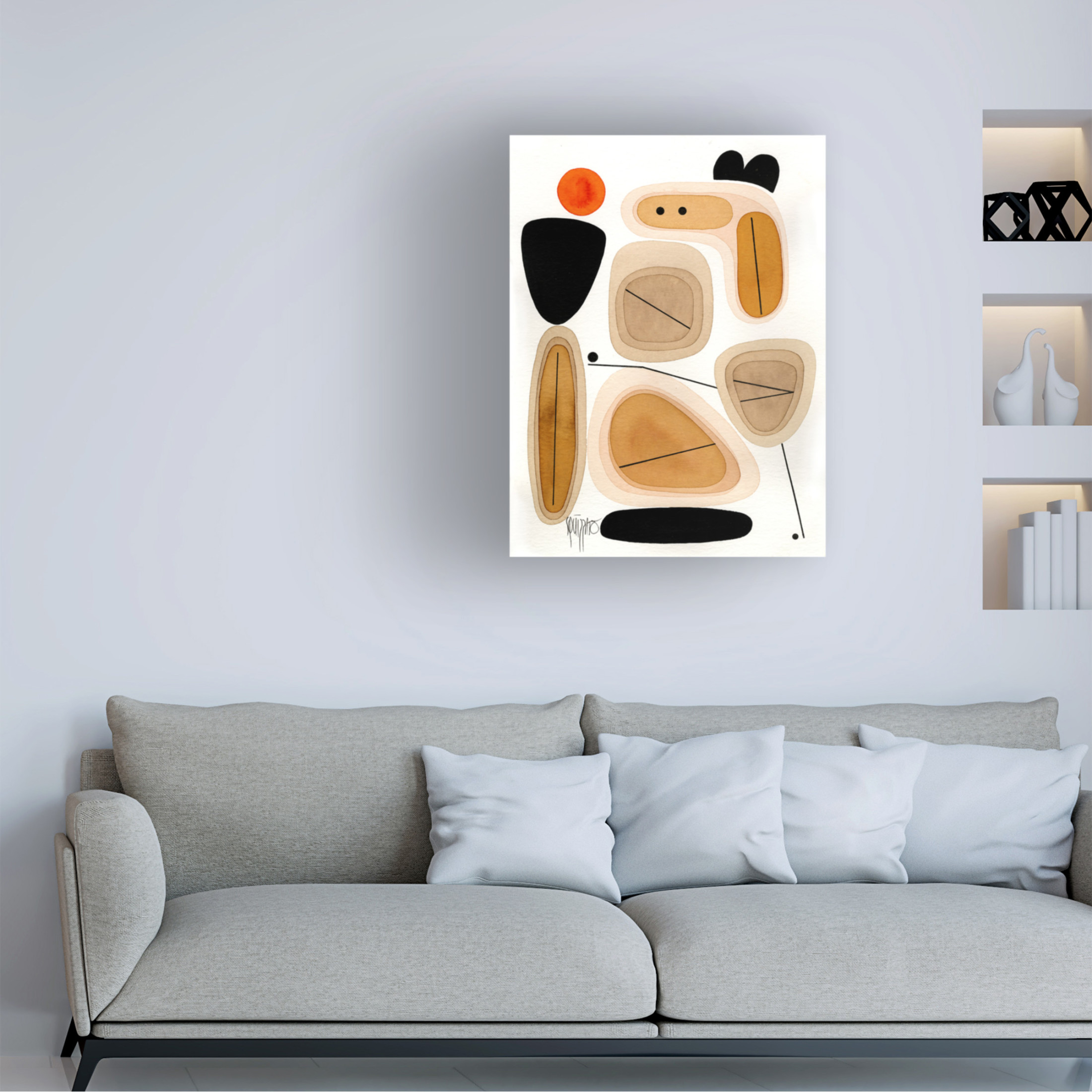 Canvas Wall Art - Antony Squizzato 'Giant Step' Wall Art for Living Room, Bedroom, or Office Décor by Trademark Fine Art - 35 x 47 Inches