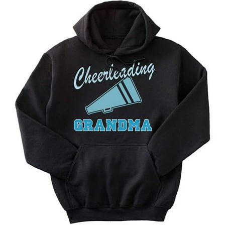 Personalized Sport Hoodie, Black with Blue Print, Small