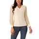 thumbnail image 1 of Blusas de mujer INSPIRE CHIC, elegantes y casuales, top de cuello en V, con puntos suizos, camisetas de manga larga, 1 of 5