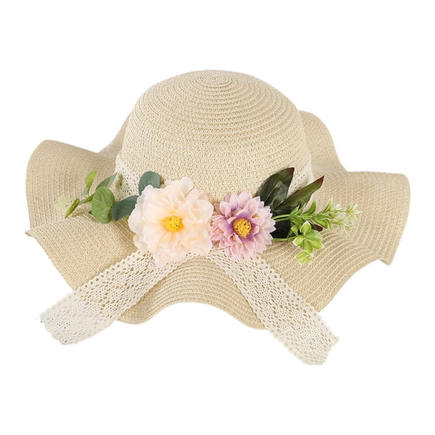 Sombrero DIY Flores Artificiales Ligero Vacaciones Transpirable Cubo Mujer Cumpleaños Estilo A