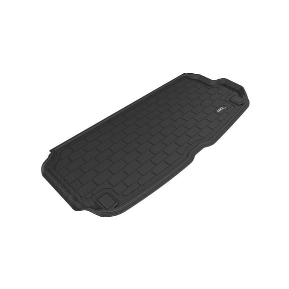 3D MAXpider 2017-2024 Fits Audi Q7 SQ7 Behind 3rd Row Kagu Black Carbon Fiber Embossed Pattern Cargo Liner M1AD0411309